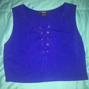 Lace-Up Crop Tank